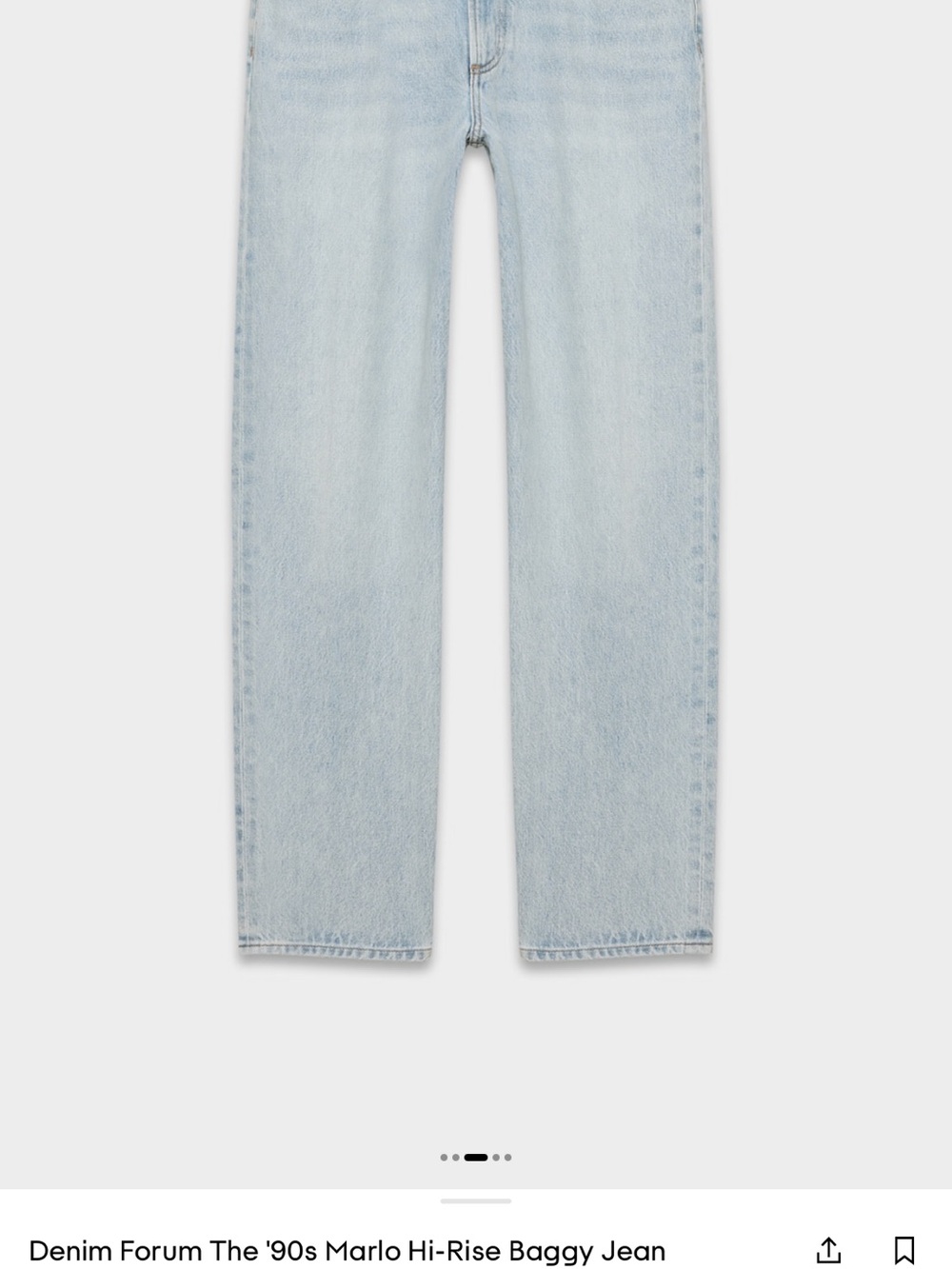 Denim Forum Light Blue Relaxed Baggy Jeans